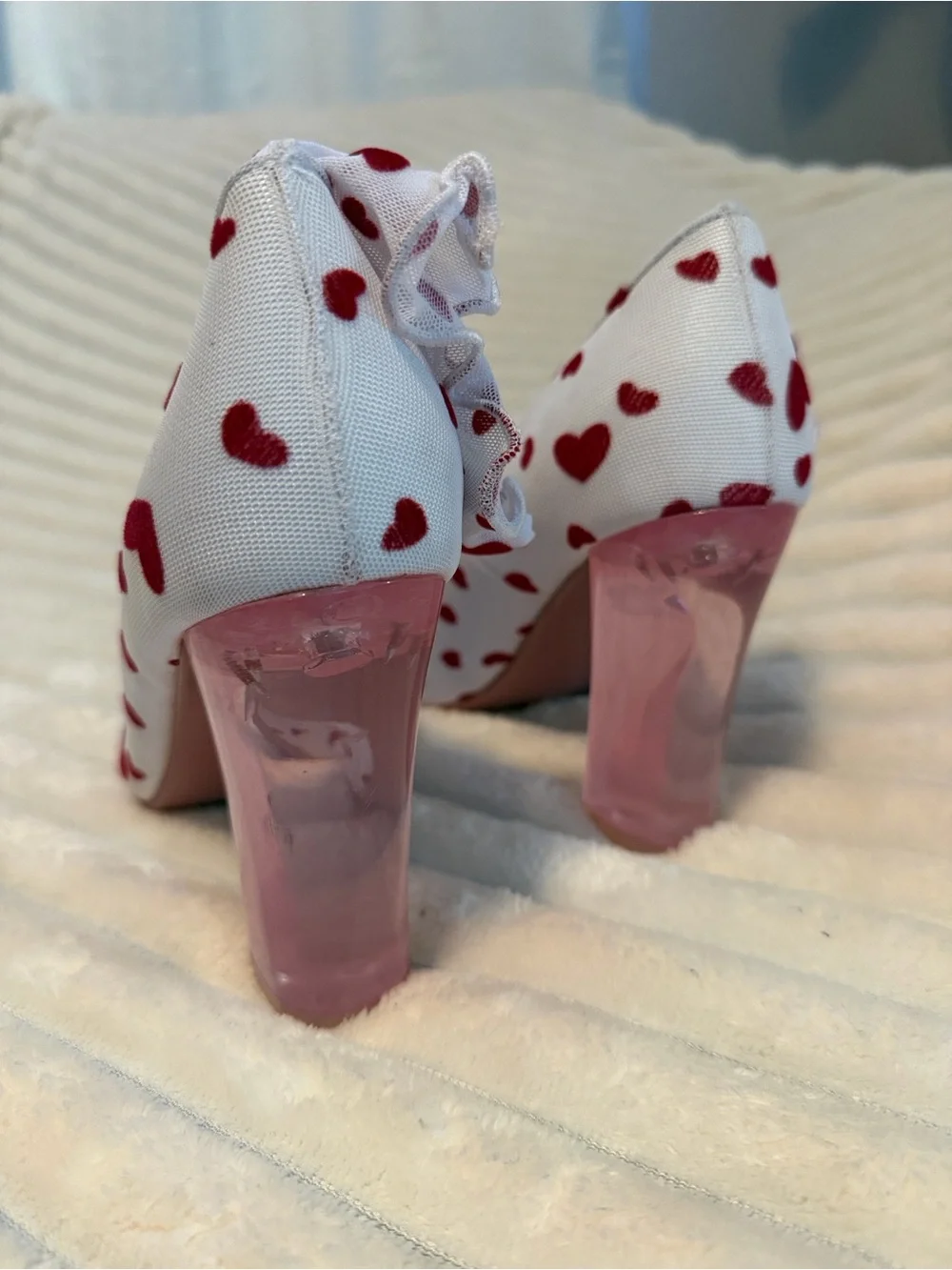 🔴 Sugar Thrillz CANDY FEELIN' LOVESICK MESH SOCK BOOTIES